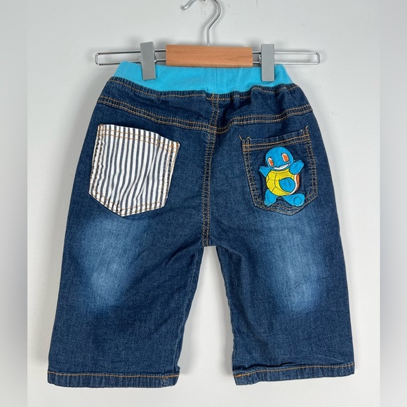 Pokemon Go Denim Jeans Pikachu Squirtle Boys Estimated Fit - Picture 2 of 6